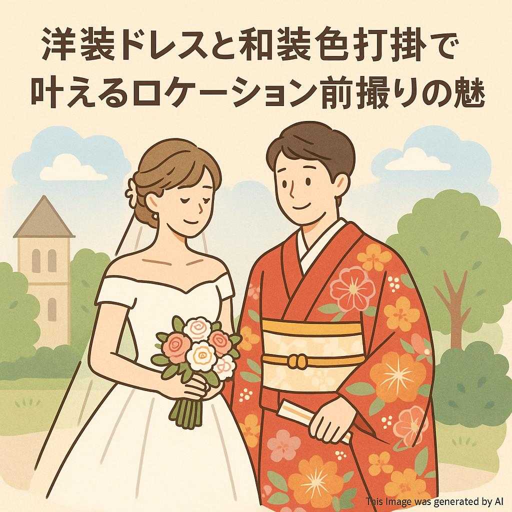 洋装ドレスと和装色打掛で叶えるロケーション前撮りの魅力
