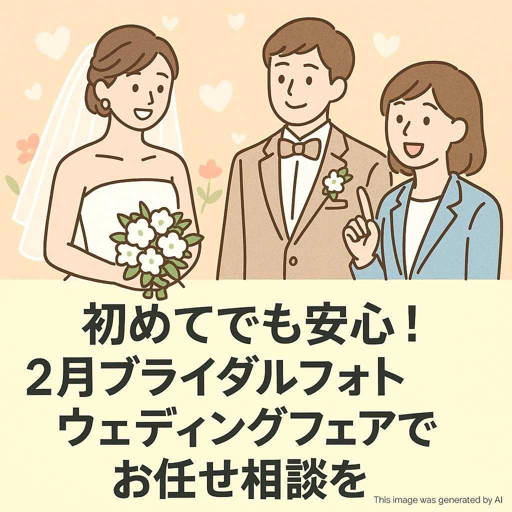 初めてでも安心！２月ブライダルフォトウェディングフェアでお任せ相談を