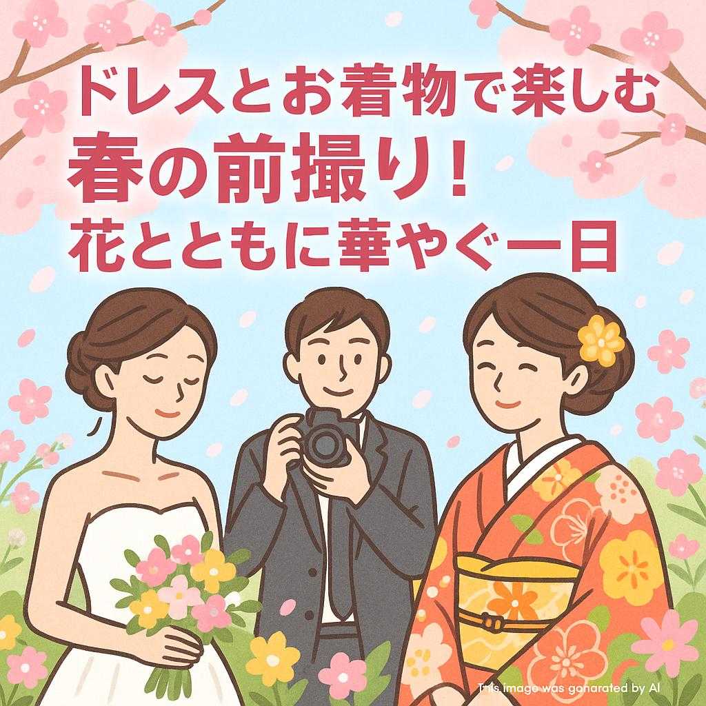 ドレスとお着物で楽しむ春の前撮り！花とともに華やぐ一日