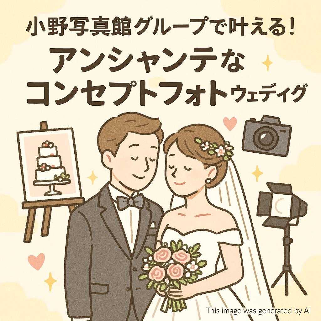 小野写真館グループで叶える！アンシャンテなコンセプトフォトウェディング