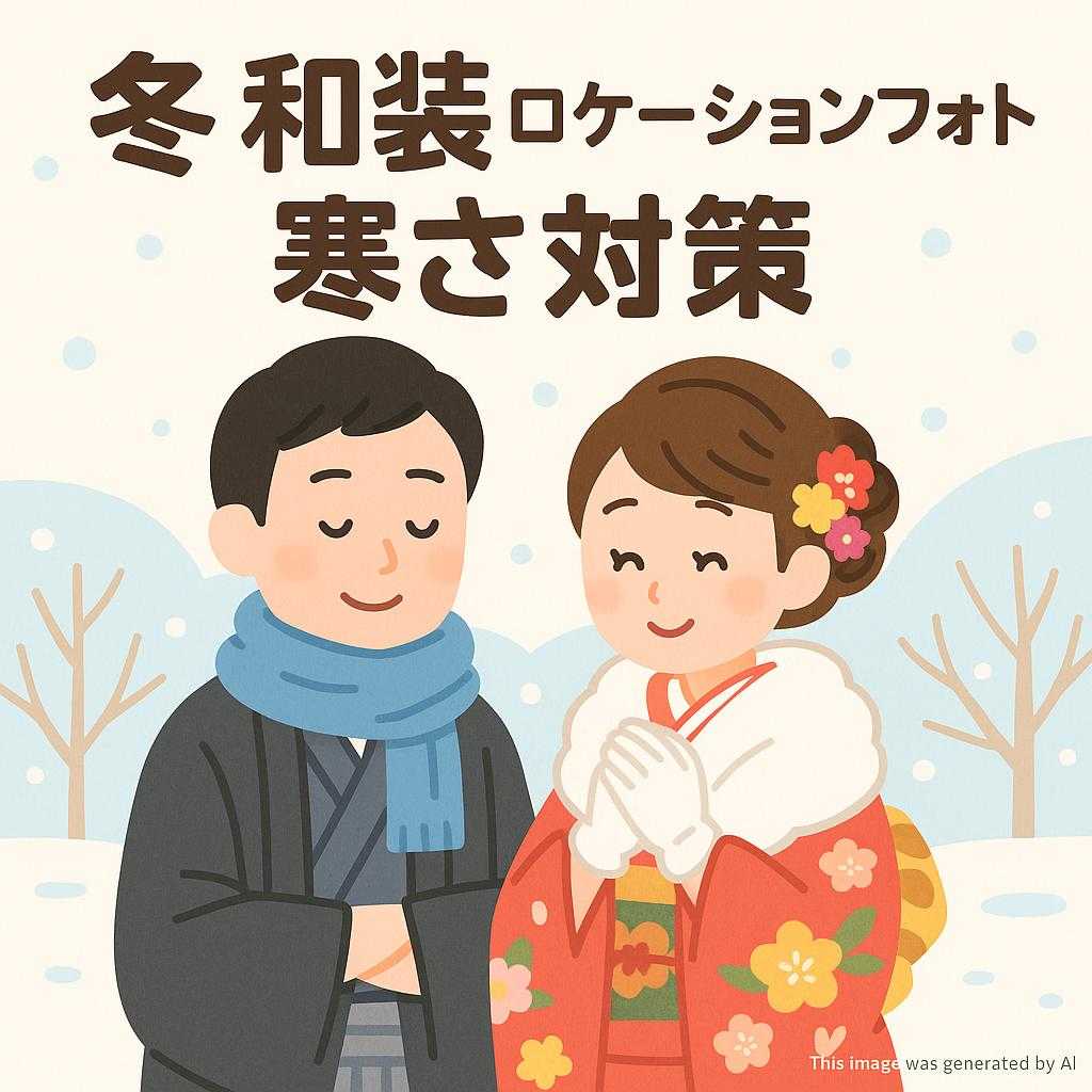 冬 和装 ロケーションフォト 寒さ対策