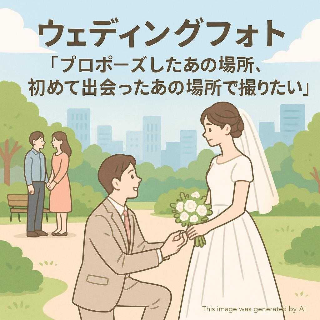 ウェディングフォト 「プロポーズしたあの場所、初めて出会ったあの場所で撮りたい」