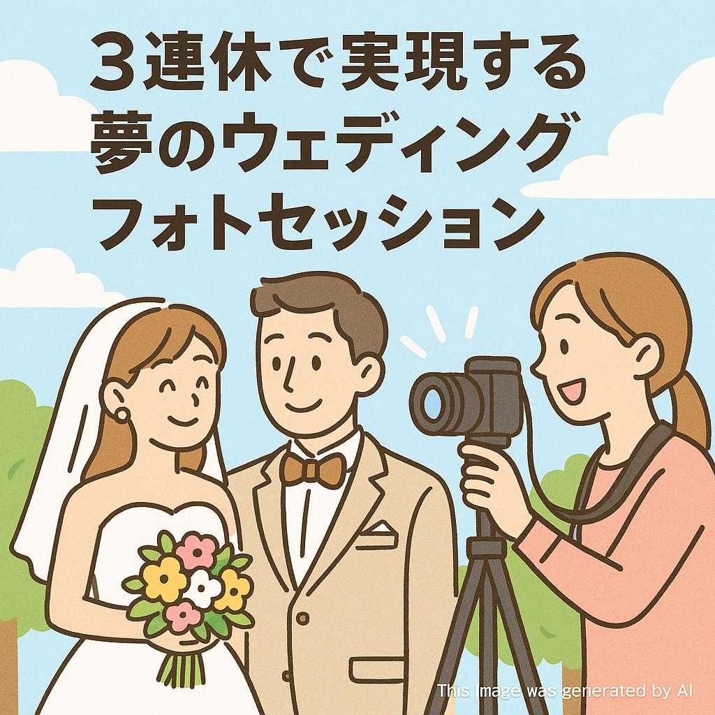 3連休で実現する夢のウェディングフォトセッション