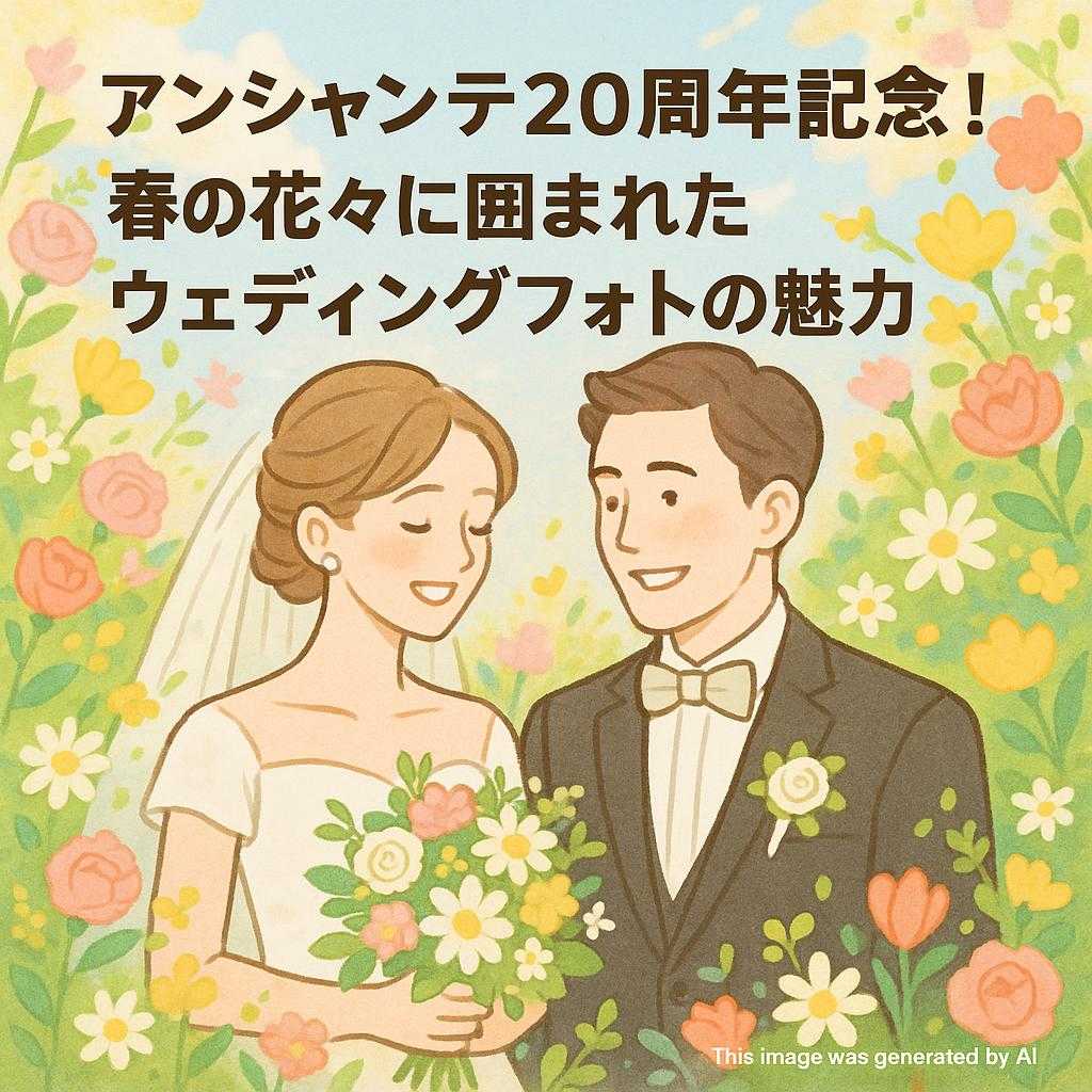 アンシャンテ20周年記念!春の花々に囲まれたウェディングフォトの魅力