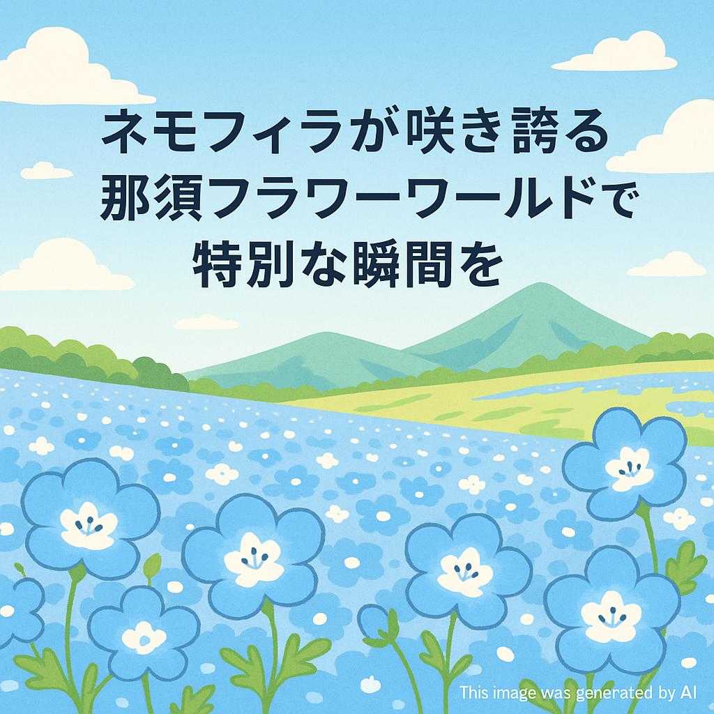 ネモフィラが咲き誇る那須フラワーワールドで特別な瞬間を