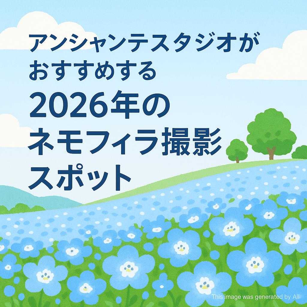 アンシャンテスタジオがおすすめする2026年のネモフィラ撮影スポット