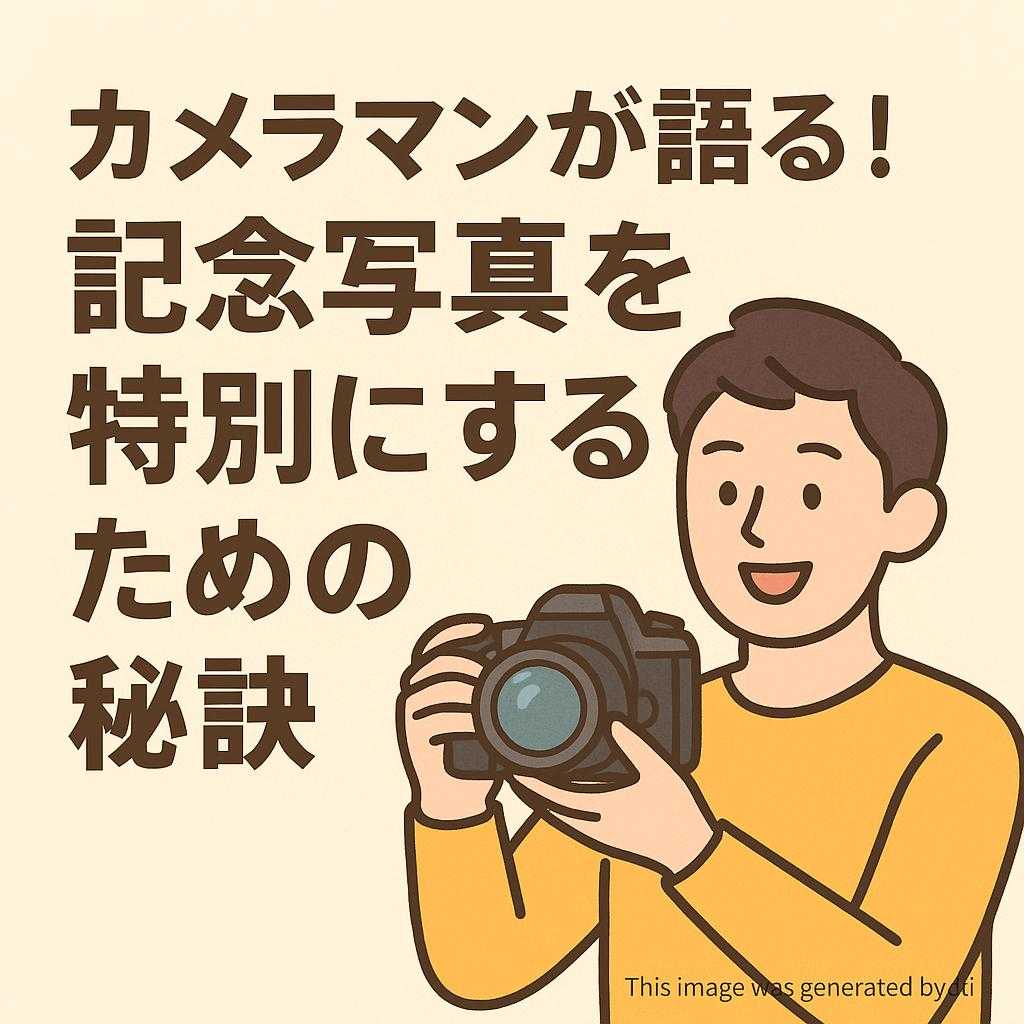 カメラマンが語る! 記念写真を特別にするための秘訣