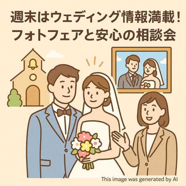 週末はウェディング情報満載！フォトフェアと安心の相談会