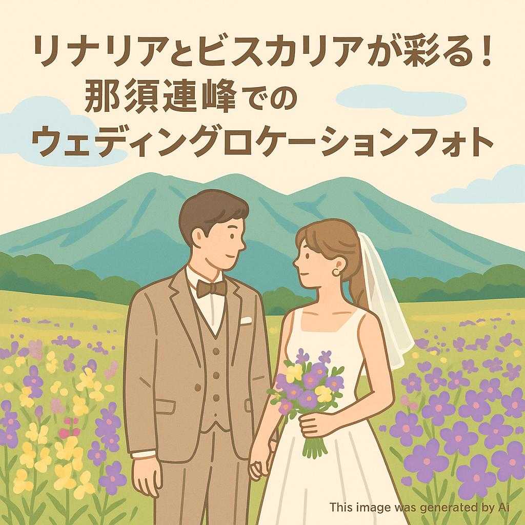 リナリアとビスカリアが彩る!那須連峰でのウェディングロケーションフォト