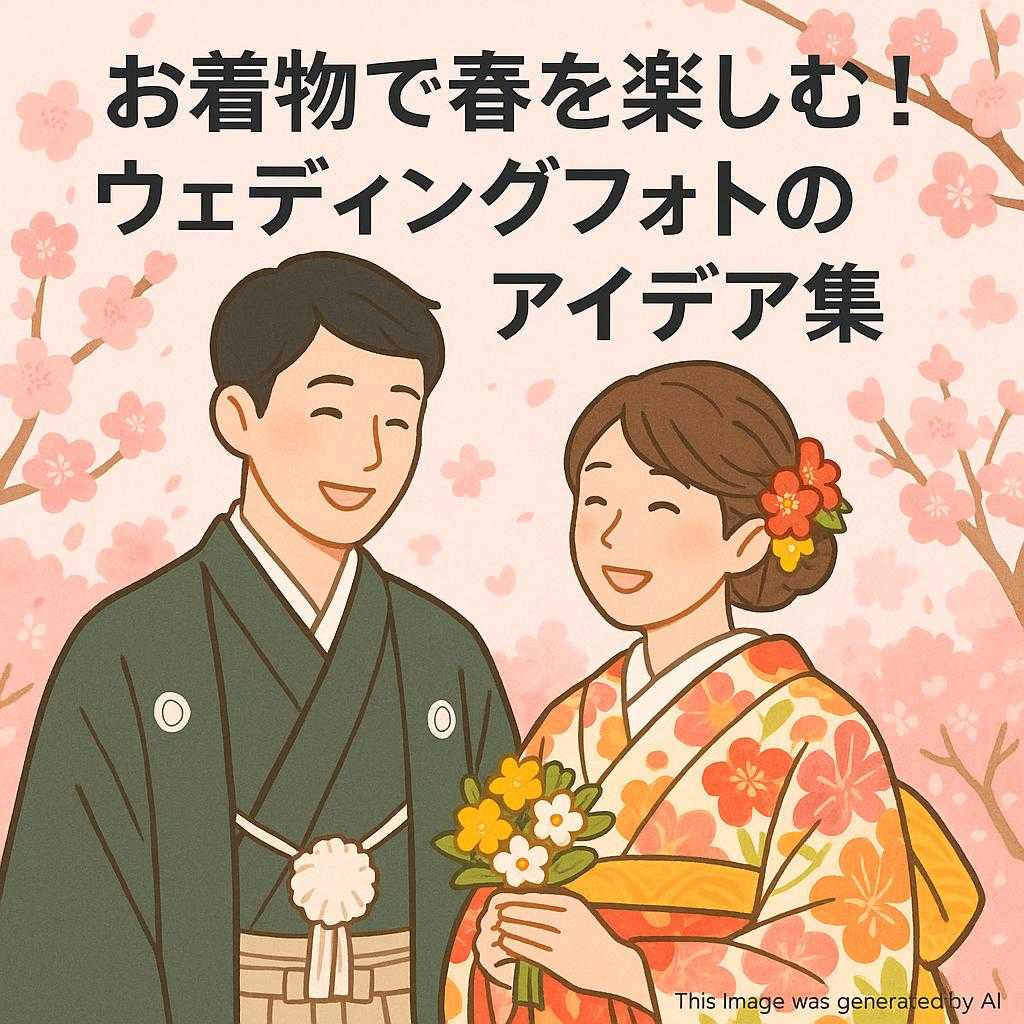 お着物で春を楽しむ！ウェディングフォトのアイデア集