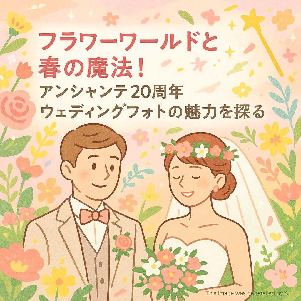 フラワーワールドと春の魔法!アンシャンテ20周年ウェディングフォトの魅力を探る
