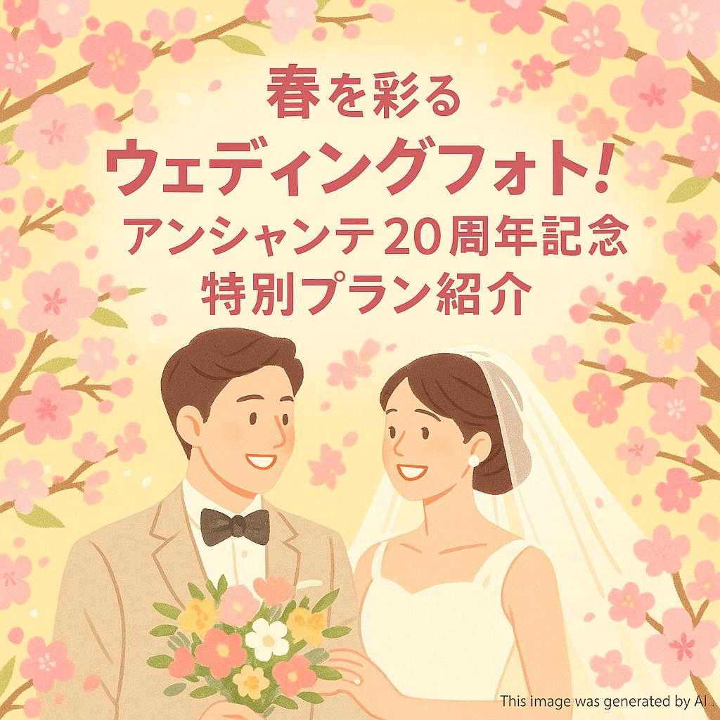 春を彩るウェディングフォト！アンシャンテ20周年記念特別プラン紹介
