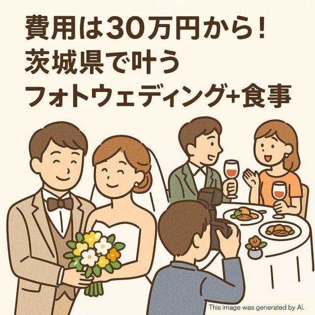 費用は30万円から！茨城県で叶うフォトウェディング＋食事会