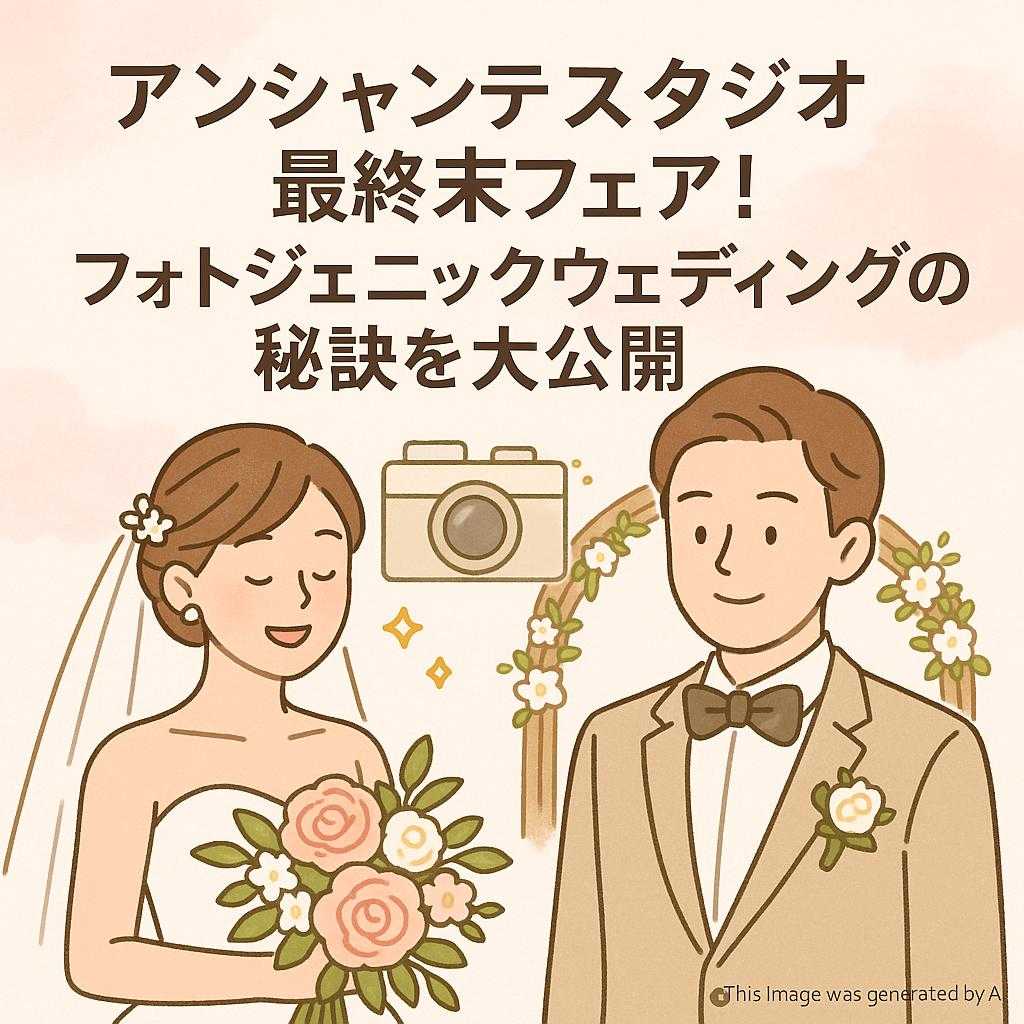 アンシャンテスタジオ最終末フェア！フォトジェニックウェディングの秘訣を大公開