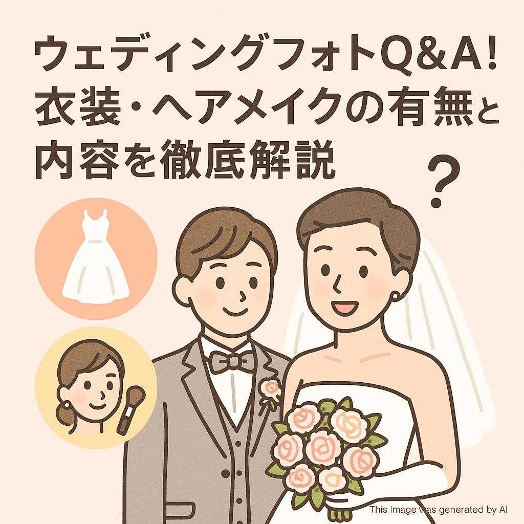 ウェディングフォトQ&A！衣装・ヘアメイクの有無と内容を徹底解説