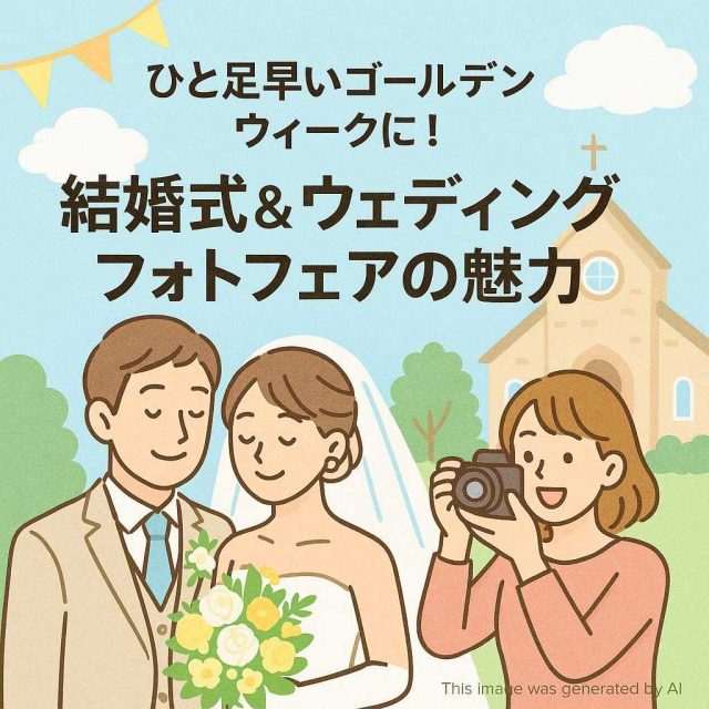 ひと足早いゴールデンウィークに！結婚式＆ウェディングフォトフェアの魅力