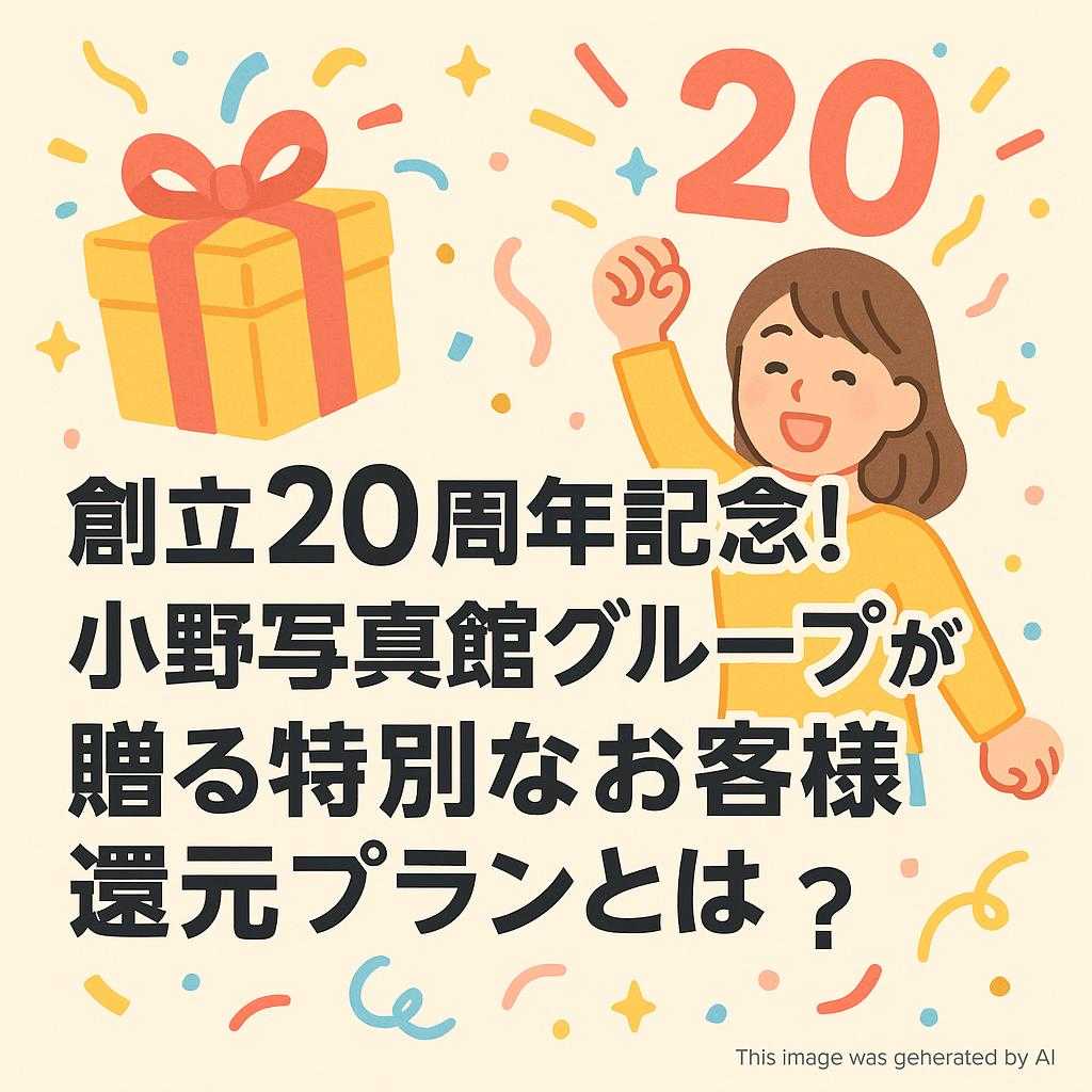 創立20周年記念！小野写真館グループが贈る特別なお客様還元プランとは