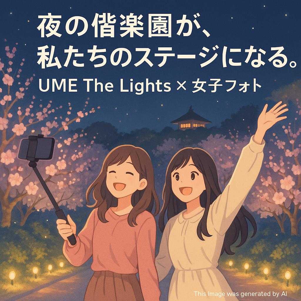 夜の偕楽園が、私たちのステージになる。 UME The Lights × 女子フォト