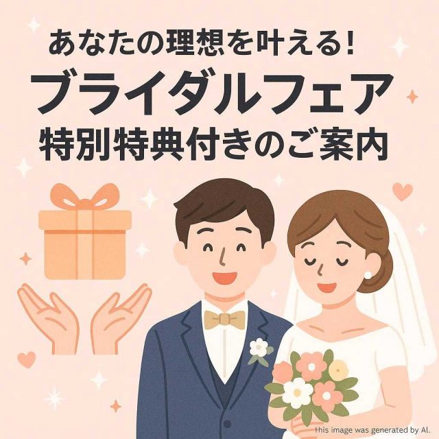 あなたの理想を叶える！ブライダルフェア・特別特典付きのご案内