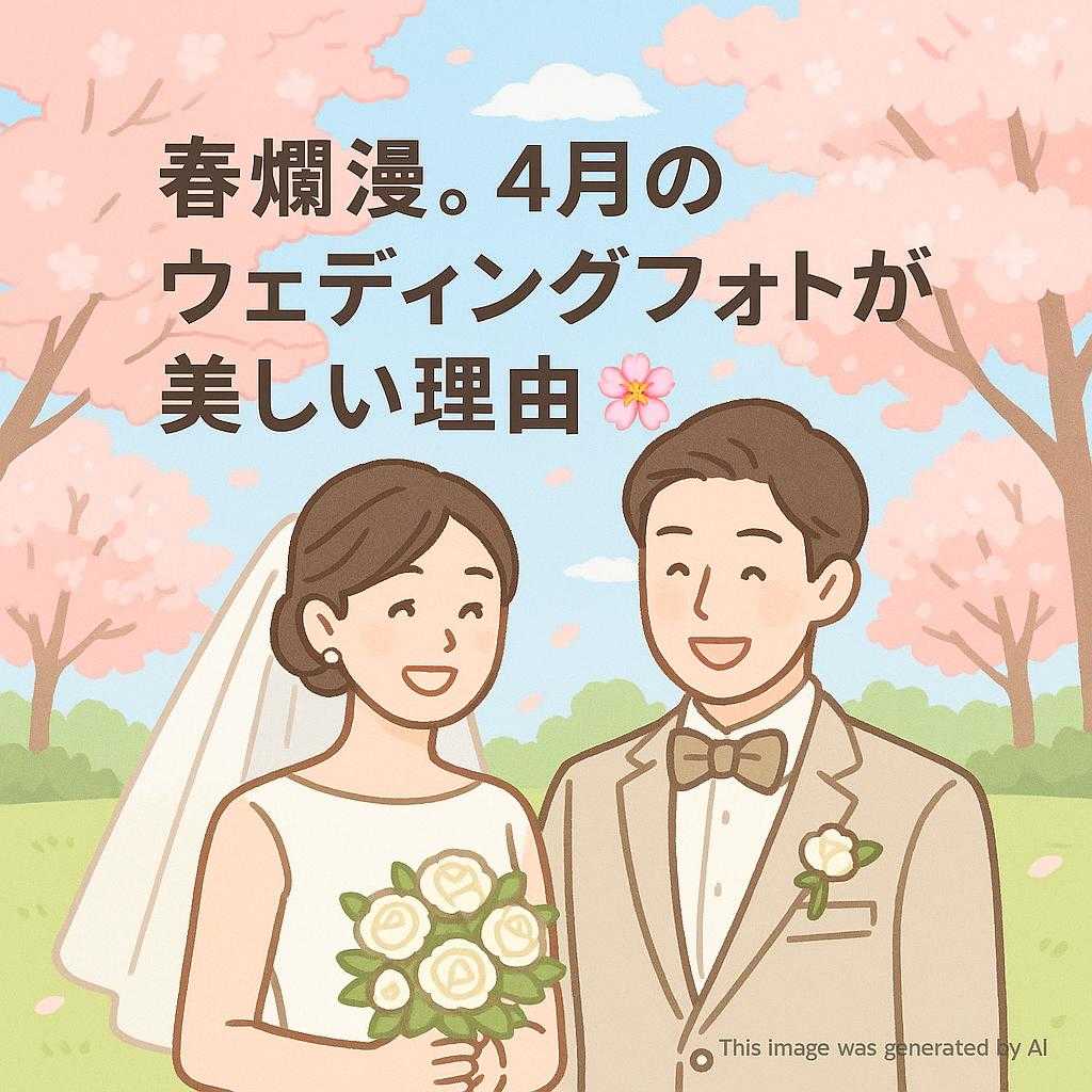 「春爛漫。4月のウェディングフォトが美しい理由🌸」