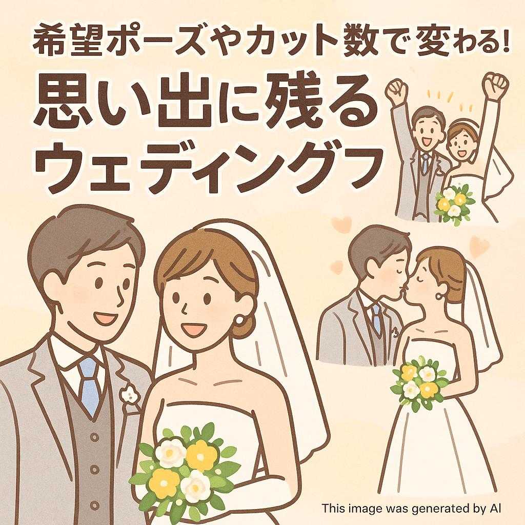 希望ポーズやカット数で変わる！思い出に残るウェディングフォト
