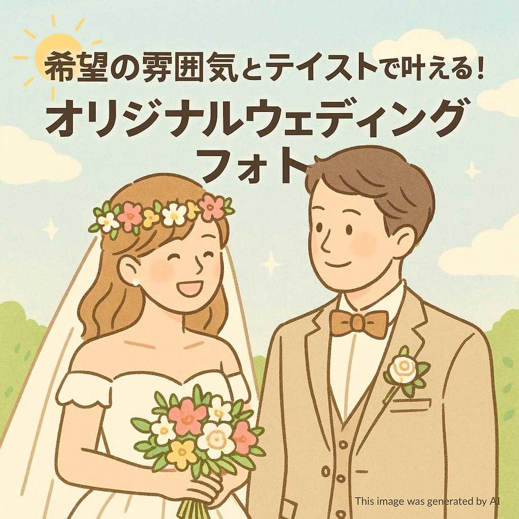 希望の雰囲気とテイストで叶える!オリジナルウェディングフォト