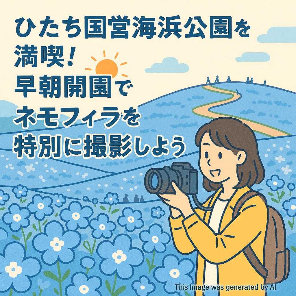 ひたち国営海浜公園を満喫!早朝開園でネモフィラを特別に撮影しよう