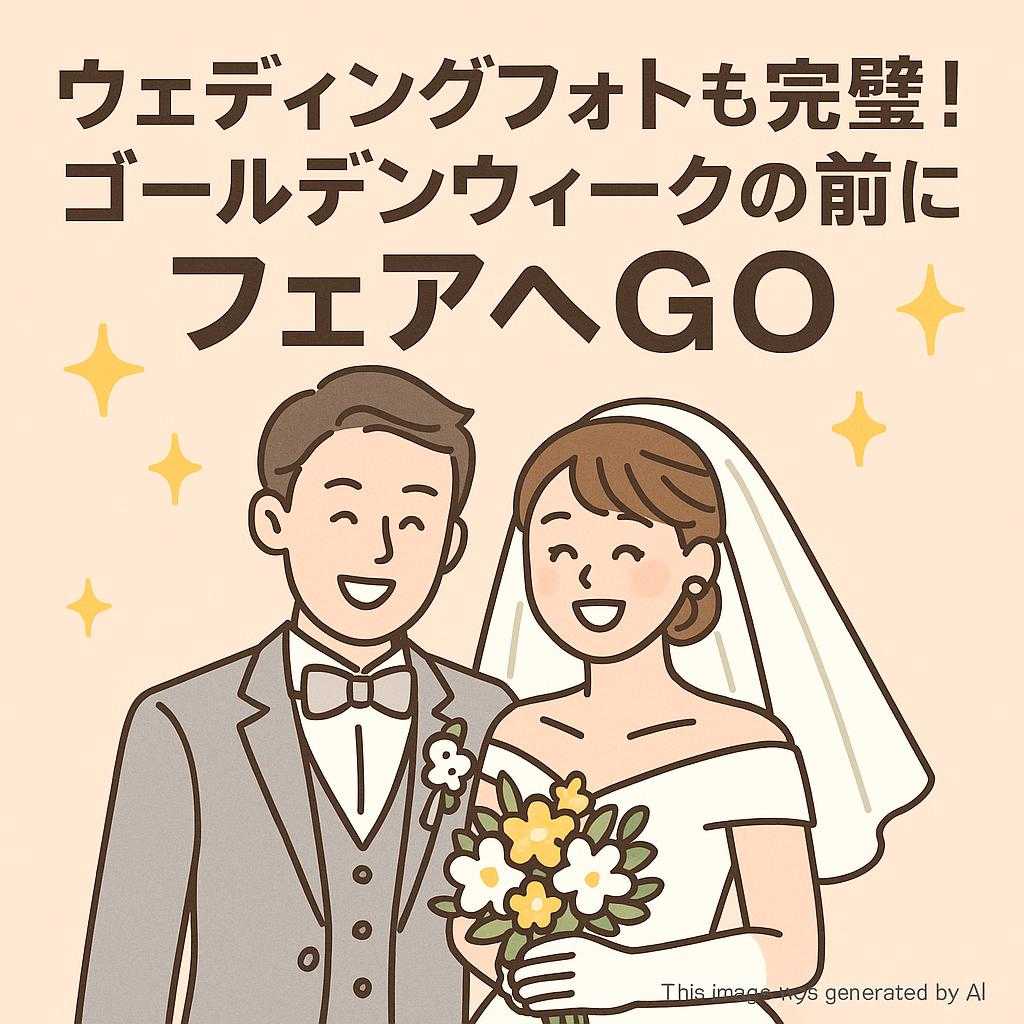 ウェディングフォトも完璧！ゴールデンウィークの前にフェアへＧＯ