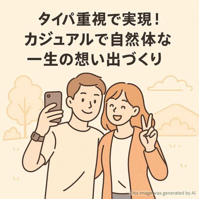 タイパ重視で実現！カジュアルで自然体な一生の想い出づくり