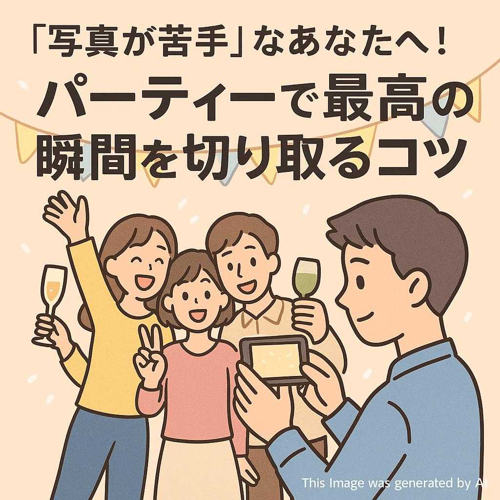 『写真が苦手』なあなたへ！パーティーで最高の瞬間を切り取るコツ