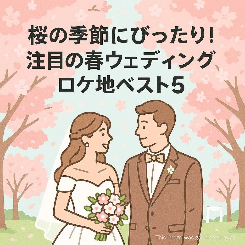 桜の季節にぴったり!注目の春ウェディングロケ地ベスト5