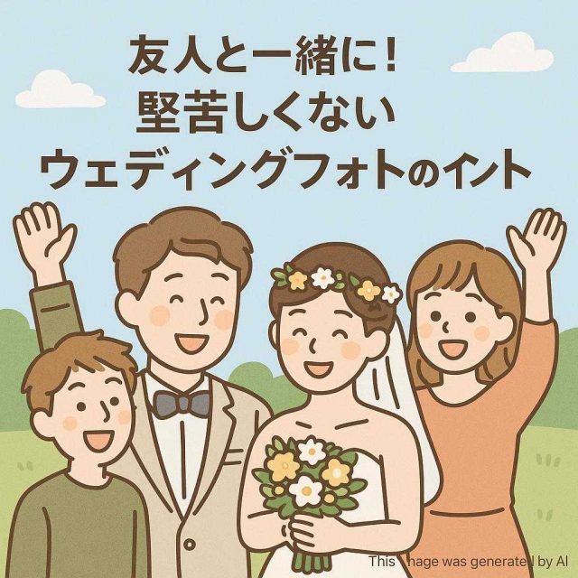 友人と一緒に！堅苦しくないウェディングフォトのポイント
