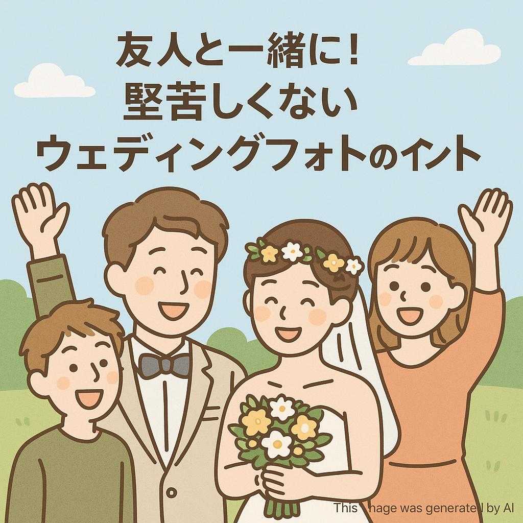友人と一緒に!堅苦しくないウェディングフォトのポイント