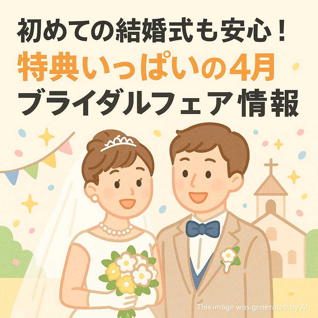 初めての結婚式も安心!特典いっぱいの4月ブライダルフェア情報