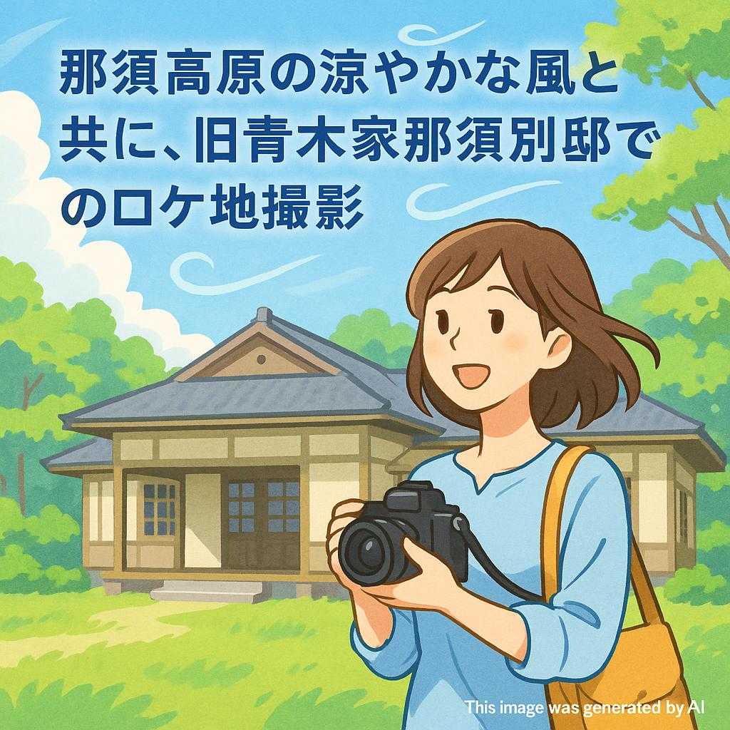 那須高原の涼やかな風と共に、旧青木家那須別邸でのロケ地撮影