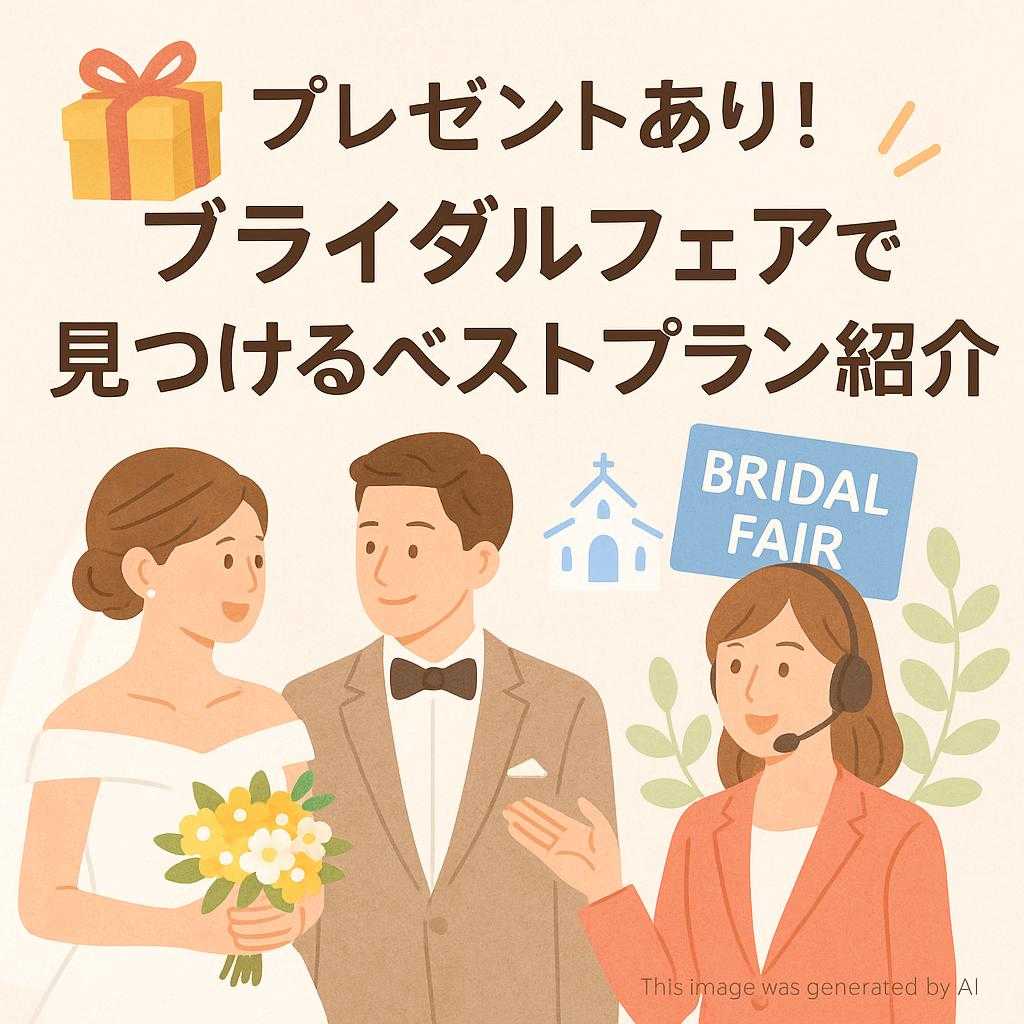 プレゼントあり！ブライダルフェアで見つけるベストプラン紹介