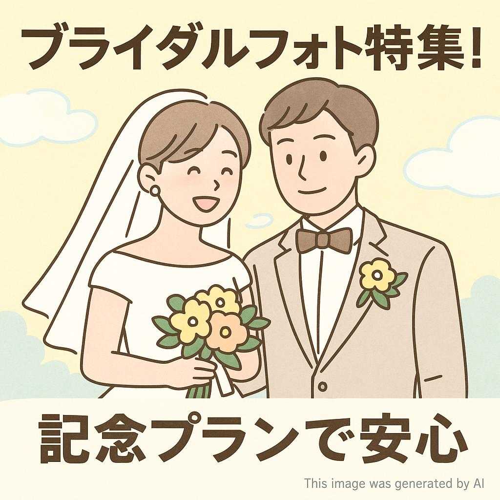 ブライダルフォト特集！記念プランで安心