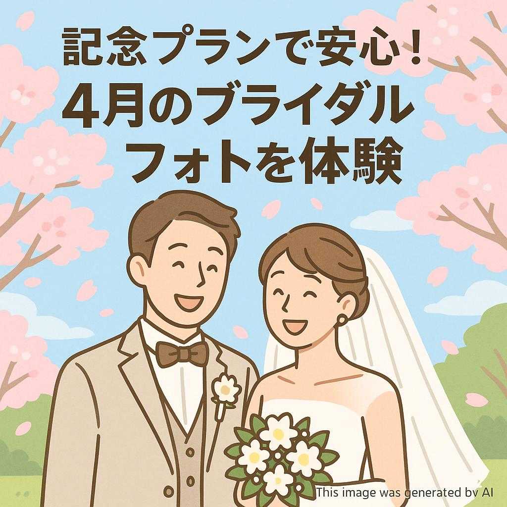 記念プランで安心！4月のブライダルフォトを体験