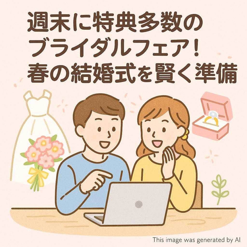 週末に特典多数のブライダルフェア！春の結婚式を賢く準備