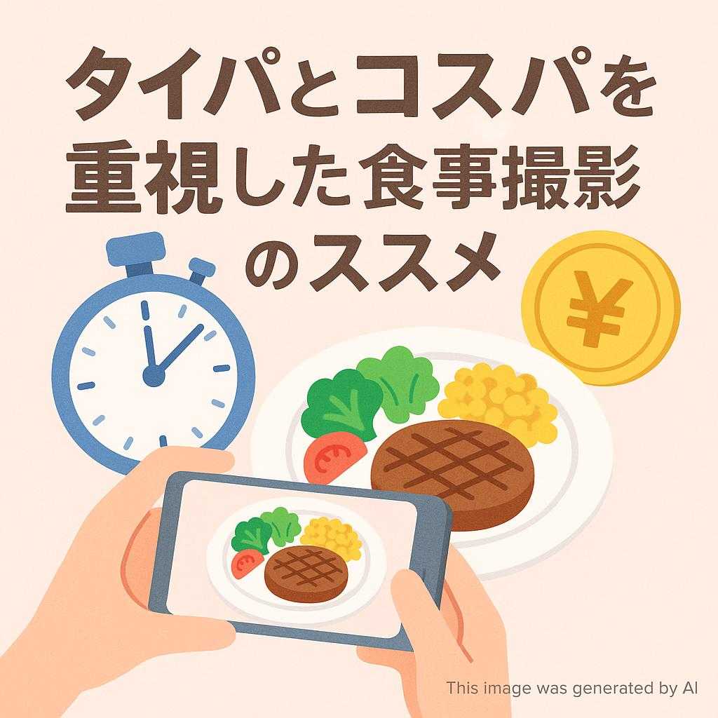 タイパとコスパを重視した食事撮影のススメ