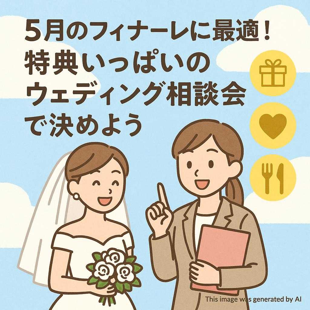 5月のフィナーレに最適！特典いっぱいのウェディング相談会で決めよう