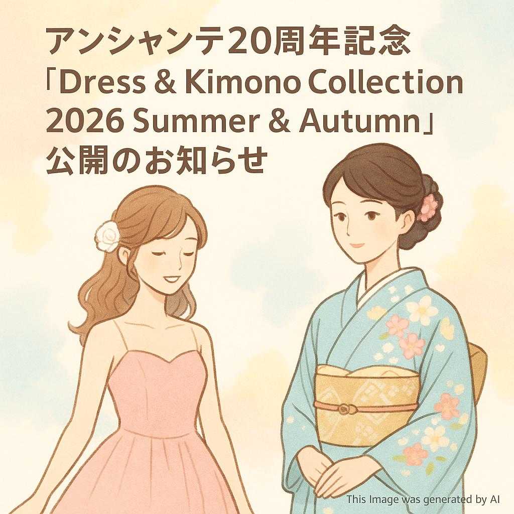 【アンシャンテ20周年記念「Dress & Kimono Collection 2026 Summer & Autumn」公開のお知らせ】
