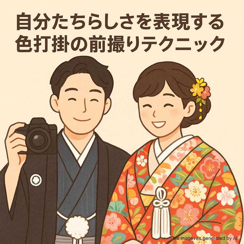 自分たちらしさを表現する色打掛の前撮りテクニック