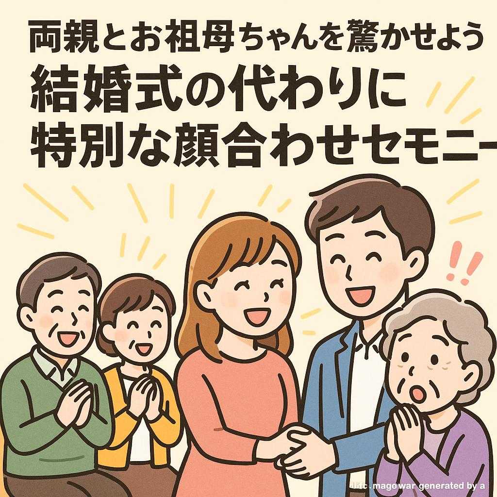 両親とお祖母ちゃんを驚かせよう!結婚式の代わりに特別な顔合わせセレモニー