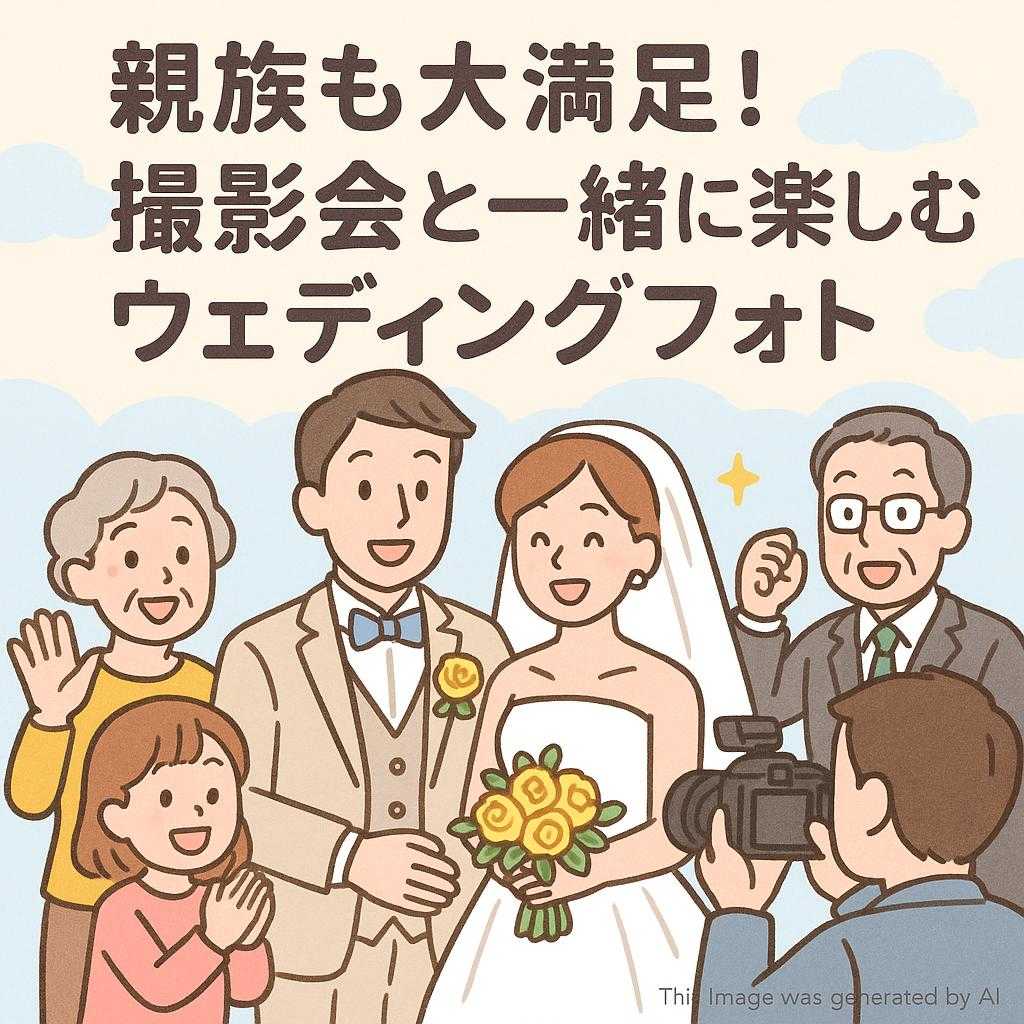 親族も大満足！撮影会と一緒に楽しむウェディングフォト