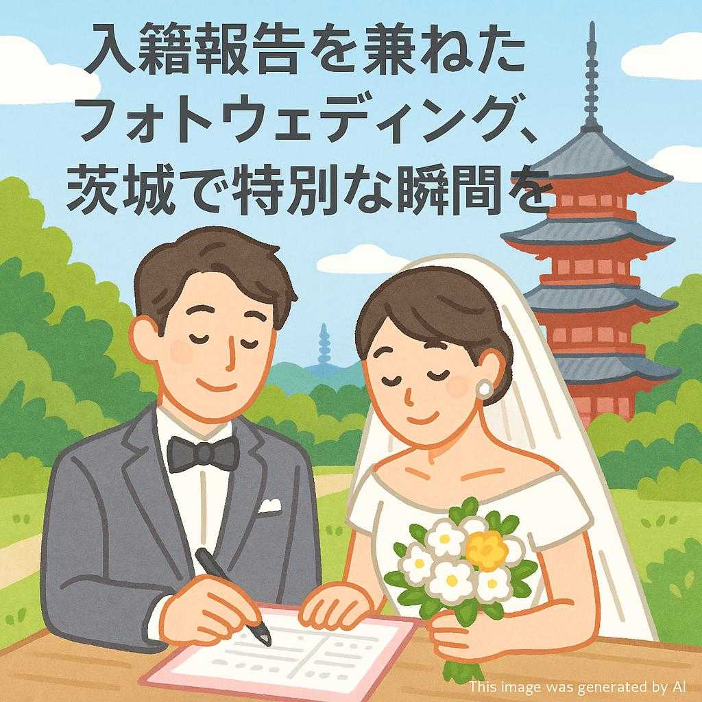 入籍報告を兼ねたフォトウェディング、茨城で特別な瞬間を