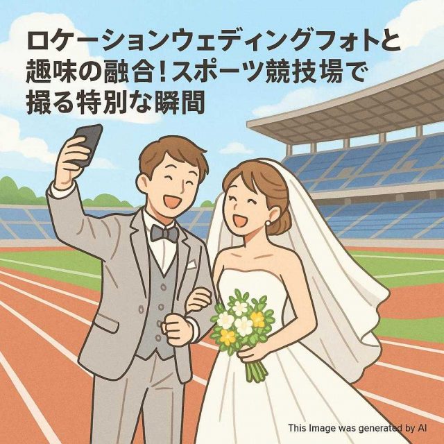 ロケーションウェディングフォトと趣味の融合！スポーツ競技場で撮る特別な瞬間