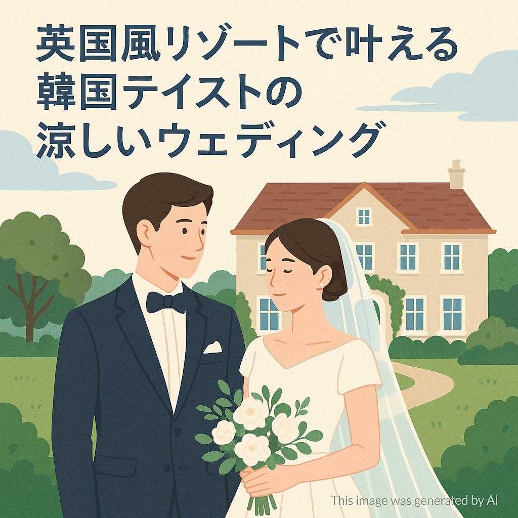 英国風リゾートで叶える韓国テイストの涼しいウェディング