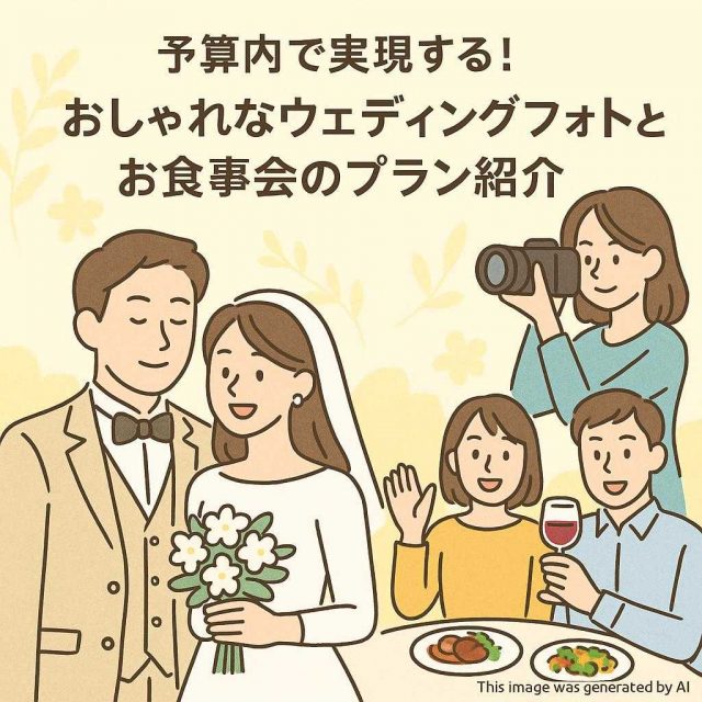 予算内で実現する！おしゃれなウェディングフォトとお食事会のプラン紹介