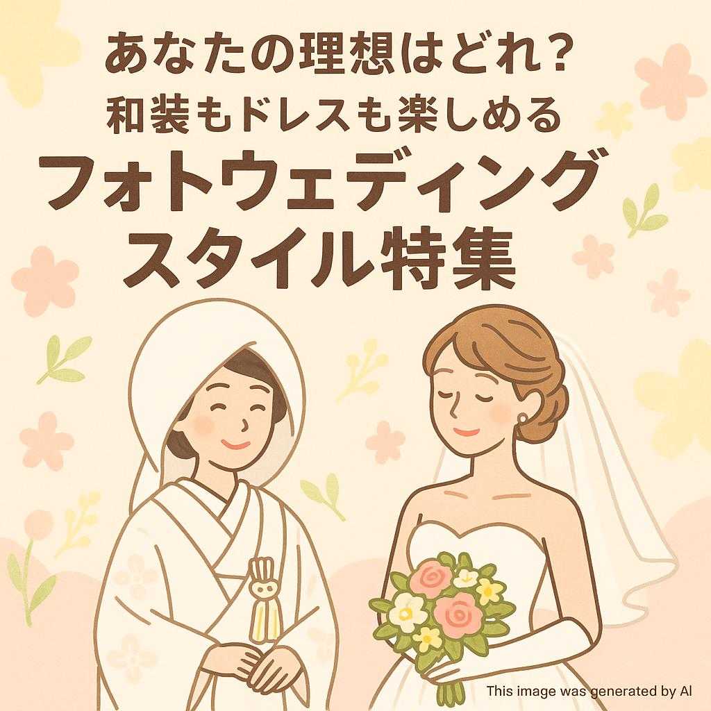 あなたの理想はどれ？和装もドレスも楽しめるフォトウェディングスタイル特集